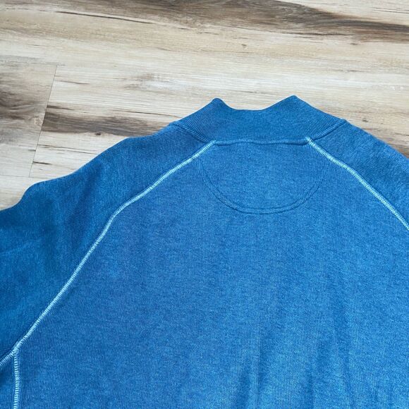 LL Bean Sweater Mens XL Blue 1/4 Zip Traditional Fit Pullover Long Sleeve - Picture 6 of 6